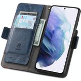 Voor Samsung Galaxy S21 5G Caseneo Business Splicing Dual Magnetic Buckle Horizontale Flip PU Lederen Case met Houder & Card Slots & Portemonnee