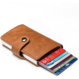 PU-leer  aluminiumlegering  creditcardhouder  kaarthouder  RFID  multifunctionele visitekaartje  portemonnee