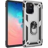 For Samsung Galaxy S10 Lite / M80s / A91 Shockproof TPU + PC Protective Case with 360 Degree Rotating Holder(Silver)