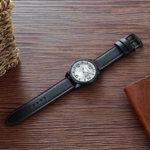 CAGARNY 9857 Fashion Quartz Movement Wrist Watch with Leather Band(Black)