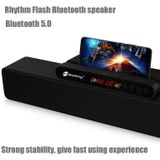 Newrixing NR5017 LED Bluetooth Portable Speaker TWS Connection Loudspeaker Sound System 10W Stereo Surround Speaker(Silver)