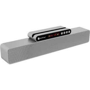 Newrixing NR5017 LED Bluetooth Portable Speaker TWS Connection Loudspeaker Sound System 10W Stereo Surround Speaker(Silver)