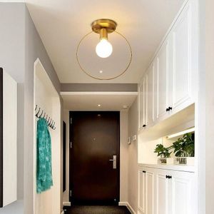Simple Modern Aisle Copper Lamp with 5W Three-color Light( Ceiling Type )