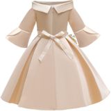Girls European Style Embroidered Dress Prom Dress  Size:150cm(Champagne)
