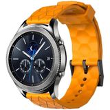 Voor Samsung Gear S3 Classic 22 mm voetbalpatroon effen kleur siliconen horlogeband