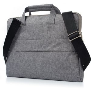 Portable One Shoulder Handheld Zipper Laptop Bag  For 11.6 inch and Below Macbook  Samsung  Lenovo  Sony  DELL Alienware  CHUWI  ASUS  HP (Grey)