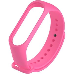 Bracelet Watch Silicone Rubber Wristband Wrist Band Strap Replacement for Xiaomi Mi Band 3(Pink)