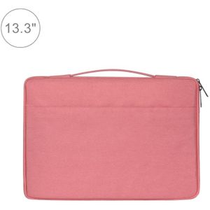 13.3 inch Fashion Casual Polyester + Nylon Laptop Handbag Briefcase Notebook Cover Case  For Macbook  Samsung  Lenovo  Xiaomi  Sony  DELL  CHUWI  ASUS  HP (Pink)