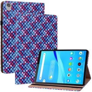 Voor Lenovo Tab M8 HD TB-8505F 8 0 Kleur Weave Lederen Tablet Case met Houder (Blauw)