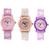 JNEW A335-86195 Kinderen Leuke Cartoon Waterdichte Tijd Cognitive Quartz horloge (Sakura (Paars))