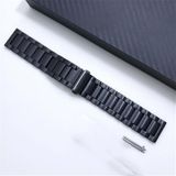 For Xiaomi Haylou RS3 / Suunto 9 Peak 22mm Universal Titanium Alloy Three Plants Flat Buckle Replacement Watchband(Black)