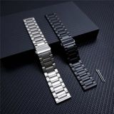 For Xiaomi Haylou RS3 / Suunto 9 Peak 22mm Universal Titanium Alloy Three Plants Flat Buckle Replacement Watchband(Black)