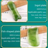 10 PCS Resin Scraping Sheet Massage Facial Tendon Stick Beauty Salon Shave Board Acupuncture Pen  Color Classification: Emerald Green Ingot Board