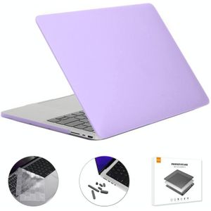 Enkay Hat-Prince 3 in 1 Matte Laptop Beschermhoes + TPU Keyboard Film + Anti-Dust Pluggen Set voor MacBook Pro 16.2 Inch A2485 2021  Versie: EU-versie (Paars)
