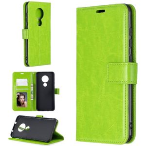 For Nokia 6.2 / 7.2 Crazy Horse Texture Horizontal Flip Leather Case with Holder & Card Slots & Wallet & Photo Frame(Green)