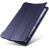 For Samsung Galaxy Tab A7 Lite T225 3-folding Horizontal Flip Honeycomb TPU Shockproof + PU Leather Case with Holder(Dark Blue)