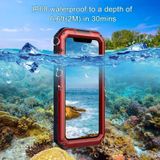 For iPhone 11 Dustproof Shockproof Waterproof Silicone + Metal Protective Case(Red)