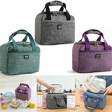 Draagbare lunchtas thermisch gesoleerde lunchbox Tote koeler handtas 24 x 17 x 14cm