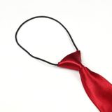 10 PCS Solid Color Casual Rubber Band Lazy Tie for Children(Rose Red)