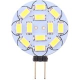 G4 12 LEDs SMD 5730 360LM 6000-6500K Round Shape Stepless Dimming Energy Saving Light Pin Base Lamp Bulb  DC 12V(White Light)