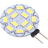 G4 12 LEDs SMD 5730 360LM 6000-6500K Round Shape Stepless Dimming Energy Saving Light Pin Base Lamp Bulb  DC 12V(White Light)