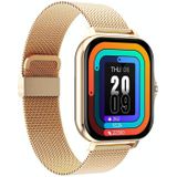 GT20 1.69 inch TFT Screen IP67 Waterproof Smart Watch  Support Music Control / Bluetooth Call / Heart Rate Monitoring / Blood Pressure Monitoring  Style:Steel Strap(Gold)