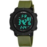 Syneke 9658 Student Outdoor Multifunctionele Waterdichte Groot Dial Sport Electronic Watch (Militair Green)