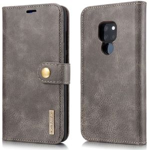 DG.MING Crazy Horse Texture Flip Detachable Magnetic Leather Case for Huawei Mate 20  with Holder & Card Slots & Wallet (Grey)