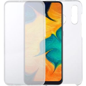 Voor Samsung Galaxy A30 PC+TPU Ultra-dunne dubbelzijdige all-inclusive transparante behuizing