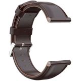 For Garmin Vivoactive 3 Oil Wax Calf Leather Replacement Wrist Strap Watchband(Coffee)