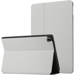 Voor Samsung Galaxy Tab A7 10.4 T500 Dual-vouwen Horizontale Flip Tablet Leren Case met Houder & Sleep / Wake-Up-functie (GRIJS)