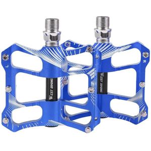 WEST BIKING YP0802080 Bicycle Aluminum Alloy Pedal Riding Foot Pedal Bicycle Accessories(Blue)