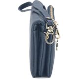 Women Long Wallet Female High Capacity Double Zippers Clutch Purse(Black)