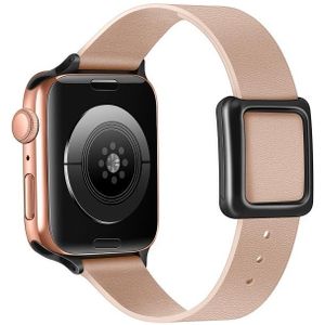 Magnetische zwarte vierkante gesp horlogeband voor Apple Watch Series 7 41 mm / 6 & SE & 5 & 4 40 mm / 3 & 2 & 1 38 mm