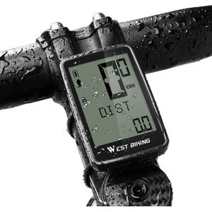 WEST BIKING Mountain Road Bike Five Language Code Table USB Riding Wireless Code Table Speedometer(Black)