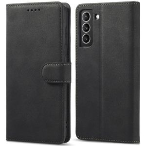 Voor Samsung Galaxy S21 + 5G Frosted Anti-Diefstal Borstel Horizontale Flip Lederen Case met Houder & Card Slots & Portemonnee (Zwart)