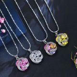 Fashion Cubic Zirconia Knot Earrings Necklace Ring Set for Women  Ring Size:8(Multi-color)