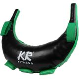 KR Fitness Training Sandbag Weight-Bearing Exercise Equipment Croissant without Filler(Black Leather + Green Ribbon)