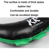 KR Fitness Training Sandbag Weight-Bearing Exercise Equipment Croissant without Filler(Black Leather + Green Ribbon)