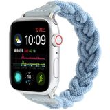 Elastic Woven Watchband For Apple Watch Series 6 & SE & 5 & 4 44mm / 3 & 2 & 1 42mm  Length:130mm(Sky Blue)