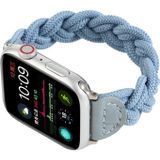 Elastic Woven Watchband For Apple Watch Series 6 & SE & 5 & 4 44mm / 3 & 2 & 1 42mm  Length:130mm(Sky Blue)