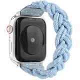 Elastic Woven Watchband For Apple Watch Series 6 & SE & 5 & 4 44mm / 3 & 2 & 1 42mm  Length:130mm(Sky Blue)