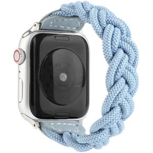 Elastic Woven Watchband For Apple Watch Series 6 & SE & 5 & 4 44mm / 3 & 2 & 1 42mm  Length:130mm(Sky Blue)