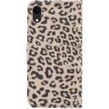 Leopard Pattern Horizontal Flip Leather Case for iPhone XR  With Holder & Card Slots(Yellow)