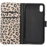 Leopard Pattern Horizontal Flip Leather Case for iPhone XR  With Holder & Card Slots(Yellow)