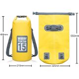 Outdoor Waterproof Dry Dual Shoulder Strap Bag Dry Sack  Capacity: 15L (Pink)