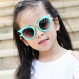 2 PCS Fashion Baby Girls and Boys Cat Eyes Sunglasses Anti-UV Sunglasses(Green)