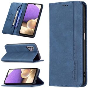 Voor Samsung Galaxy A32 5G Magnetische RFID Blokkering Anti-diefstal Lederen Case met Houder & Card Slots & Portemonnee