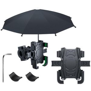 Motorfiets Waterdichte Zonnescherm Paraplu Mobiele Telefoon Navigatie Beugel (Stuur)
