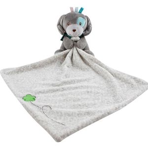 Baby Comforting Baby Multi-function Sleeping Plush Storage Blanket Cartoon Animal Towel(Dog)